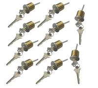 Keys4Less Rim Cylinder SC1 Keyway Satin Chrome | Exit Device Panic Bar Replacement - Detex Von Duprin Sargent - 10 Pack