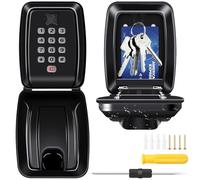 KeySafe Pro Wall Mounted Key Lock Box Outdoor, Police Approved with 12-Digit Combination, Waterproof Extra Large Key Box Safe for Garage, School, Home
