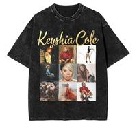 Keyshia Cole The Way It is 20th Anniversary Tour 2025 Washed T-Shirt Unisex Short Sleeve Tee (Black,S)