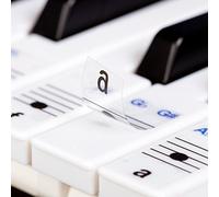 Keysies Piano and Keyboard Note Stickers | Transparent Plastic Removable | For a Full Size 88 key Piano or Keyboard