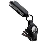 KeySmart Air Flex Keyring Key Holder Organiser Silicone Black For Apple Airtag