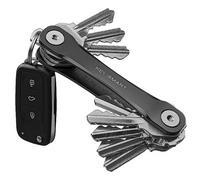 KeySmart Key Holder for Keychain KeyRing - Compact Key Organiser, Minimalist Clutter-Free EDC Key Chain, Key Ring for Key Fob, Gifts for Men, Expandable (Up to 8 Keys, Black)