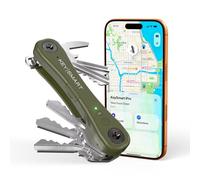 KeySmart iPro Key Finder Locator with Sound - Keychain Key Holder, Apple Find My App Compatible, Key Organizer, Compact Clutter-Free Key Chain Tracker, Tech Gifts for Men (Up to 14 Keys, Green)