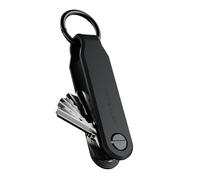 KeySmart Loop - Keychain Key Holder, FKM Silicone Compact Key Organizer for Key Chain, Clutter-Free Compact EDC Key Chains, Black, Standard - FKM