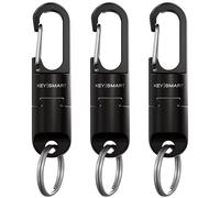 KeySmart MagConnect Pro Carabiner - Magnetic Carabiner Key Holder, Key Chains for Car Keys, Detachable Key Ring Quick Release Keychain - EDC Mens Key Chain Heavy Duty Key Ring - Black (3-Pack)