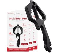 KeySmart Multitool Pro - 18-in-1 Multifunction Key Shaped Tool Pocket Multi-Tool Key Chain Bottle Opener Keychain, Key Multitool Keychain for Men Gift, EDC Gear Keychain, Black, 3 Pack