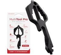 KeySmart Multitool Pro - 18-in-1 Multifunction Key Shaped Tool Pocket Multi-Tool Key Chain Bottle Opener Keychain, Key Multitool Keychain for Men Gift, EDC Gear Keychain, Black, 1 Pack