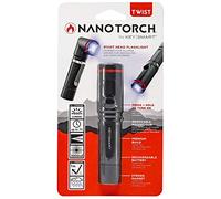 KeySmart Nano Torch Twist - Swivel Head LED Flashlight, Magnetic Cap (Black)
