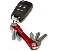 Keysmart Original Compact Key Organiser Red - Holds Up To 8 Keys With Car Fob Loop