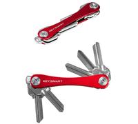 KeySmart - Compact Key Holder & Keychain Organizer (up to 8 Keys, Red)