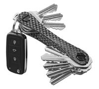KeySmart Original Key Holder - Compact Key Organizer for Key Chain, Minimalist Clutter-Free EDC Keychains Key Ring, Carbon Fiber, 14 Keys