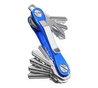 KeySmart Rugged - Multi-Tool Key Holder with Bottle Opener and Pocket Clip (up to 14 Keys, Blue)