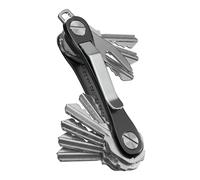 KeySmart Rugged - Multitool Key Holder for Keychain w/Bottle Opener and Pocket Clip, Key Organizer for Key Chain, EDC Keychains, Key Ring for Car Fobs Key Chains, Expandable (Up to 14 Keys, Black)