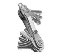 KeySmart Rugged - Multitool Key Holder for Keychain w/Bottle Opener and Pocket Clip, Key Organizer for Key Chain, EDC Keychains, Key Ring for Car Fobs Key Chains, Expandable (Up to 14 Keys, Titanium)