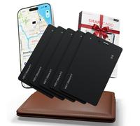 KeySmart SmartCard Gen 2 Rechargeable Wallet Tracker for iPhone | MFi-Certified, Compatible with Apple Find My, IPX8 Waterproof, 8-month Rechargeable Battery, Slim Tracking Card,5 Pack