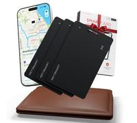 KeySmart SmartCard Gen 2 Rechargeable Wallet Tracker for iPhone | MFi-Certified, Compatible with Apple Find My, IPX8 Waterproof, 8-month Rechargeable Battery, Slim Tracking Card,3 Pack