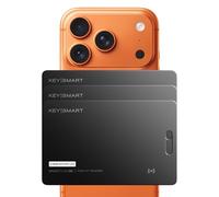 KeySmart SmartCard Lite Wallet Tracker Card-Works with Apple Find My, Ultra-Thin Bluetooth Tracker for Wallet, Passport & Luggage Tag, Waterproof Smart Tracking Card with 2-Year Battery-Black, 3 Pack