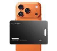 KeySmart SmartCard Lite Wallet Tracker Card-Works with Apple Find My, Ultra-Thin Bluetooth Tracker for Wallet, Passport & Luggage Tag, Waterproof Smart Tracking Card with 2-Year Battery-Black, 1 Pack