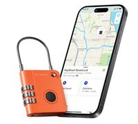 KeySmart SmartLock Tracking Luggage Locks TSA Approved-Compatible with Apple Find My App, Bluetooth GPS Tracker, Replaceable Non-Rechargeable Battery, Lock Your Suitcases and Keep Track of It