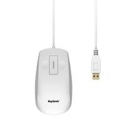 KeySonic 60192 KSM-3020M-W Waterproof Mouse Silicone Scroll Buttons IP68 USB Cab