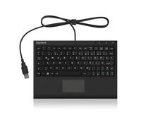 KeySonic ACK-3410 US English USB Keyboard - Keyboards (Mini, USB, Membrane Keyboard, Black)