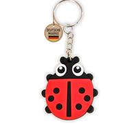 KEYSPACE Ladybird Keyring Lucky Beetle as Cute Key Ring Ladybird, red, One Size