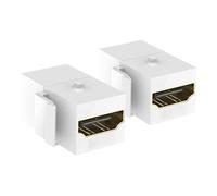 Keystone Jack Coupler - Wall Mount Extension Connector, Signal Link Extender,2PCS Straight Module Insert Adapter | Stable AV Connectivity Solution For Streaming Devices Projectors Players Home Theater