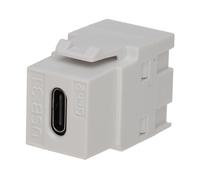 Keystone USB 3.1 Type C Gen2 Female to Female Coupler Adapter White