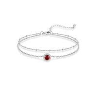 KeyStyle Stainless Steel Anklets for Women with Birthstone - Adjustable Gold Ankle Bracelets for Beach Weddings, Summer Vacations & Pool Parties (8.5"+2" Chain), 8.5'' + 2'', 01, january