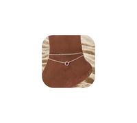 KeyStyle Stainless Steel Anklets for Women with Birthstone - Adjustable Gold Ankle Bracelets for Beach Weddings, Summer Vacations & Pool Parties (8.5"+2" Chain), 8.5'' + 2'', 10, october