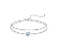 KeyStyle Stainless Steel Anklets for Women with Birthstone - Adjustable Gold Ankle Bracelets for Beach Weddings, Summer Vacations & Pool Parties (8.5"+2" Chain), 8.5'' + 2'', 05.synthetic