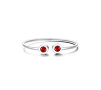 KeyStyle Stainless Steel Birthstone Bracelets for Women,Jan - Dec Birthday Cuff Bracelet fit Wrist from 6.7"-7.6",14K Gold Plated Bangle Bracelets Come with Box, 6.7", Metal, Cubic Zirconia