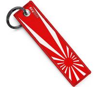 KEYTAILS Keychains, Premium Quality Key Tag for JDM Cars [Rising Sun - Red]