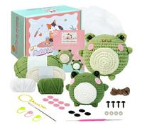 Keyubria Crochet Kit for Beginners, Crochet Animal Kit, Crochet Hook Set for Beginner, Complete Crochet Set Include Yarn, Eyes, Stuffing, Crochet Hook for Beginners and Professionals