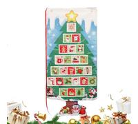Keyubria Fabric Countdown Calendar,Seasonal Fabric Wall Hangable with Pockets | 24 Days Countdown to Christmas,for Home Living Room Apartment School Party Family Gathering