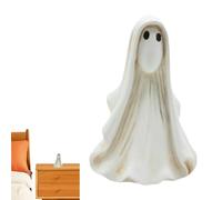 Keyubria Ghost Statue, Ghost Figurines, Resin Desktop Decoration Ghost Statue Ornaments, Cute White Ghost Resin Crafts, Ghost Decorations Ghost Miniature For Indoor Home