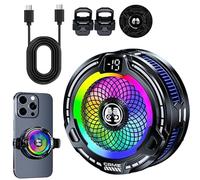 Keyubria Magnetic Phone Cooler | 30W Lightweight Phone Radiator Magnetic | Lightweight Cooling Radiator Adjustable Speed for Smartphones Tablets Outdoor Summer Hot Weather Live Streaming Vlog