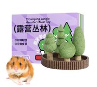 Keyubria Pet Chew Toys,5X Jungle Theme Hamster Chewing Toys | Decorative Entertainment Companion, Animals Tooth Care Solution for Playing, Cage Landscaping