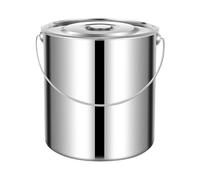 Keyubria Stainless Steel Bucket with Lid | with Lid Handle Storage Container,Large Metal Buckets Water Pail - for Soup Milk Water Rice Flour Cereal Cat Dry Food Kitchen Accessories Home Apartment