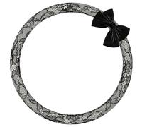 Keyubria Steering Wheel Cover,15 Inches Lace Pattern Protective Decor | Steering Cover with Bow | for Travel Long Drive Daily Commute Road Trip Truck SUV
