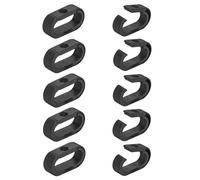 KeyUnity 10-Pack Titanium Key Rings Quick Release - Split Key Organiser for Carabiner, Home & Car Keys (KA42BK)