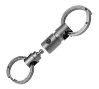 KeyUnity Detachable Key Ring Connector,Double-end 360°Keychain Titanium Rotatable,Key Organizer Linker for Carabiner for car,Home,Accessories(KA37SW)