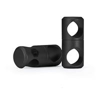 KeyUnity KA07 Titanium Swivel Key Clip Split Ring Connector 2 Pieces, Anti Keychain Tangle 360° Rotating Organiser for Carabiner & Key Ring (Black)