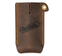 KeyUnity KA16 EDC Leather Case Hand-Sewn Pouch for Pocket Organizer for KF01 Flashlight,Leatherman Skeletool,Swiss Knife