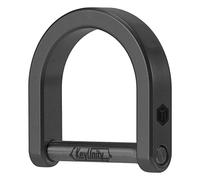 KeyUnity KA17 Titanium D Ring Key Shackle, U Shape Key Ring Horseshoe Clasp for Car Fob, DIY Leather Key Organizer Keychain (L,Black)