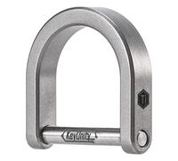 KeyUnity KA17 Titanium D Ring Key Shackle U Shape Key Ring Screw in Horseshoe Clasp for Car Fob Key Chain Accessories (Strapped, L)