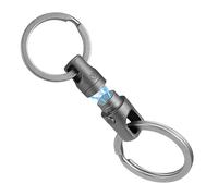KeyUnity KA45 Titanium Quick Release Keychain,Magnetic Keychain For Car Keys-360°Rotatable,Grey