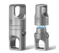 KeyUnity KA48 Titanium Magnetic Key Holder,Quick Release Keychain,Double-End Key Ring Holder,Rotatable Key Linker 2Pcs,Grey