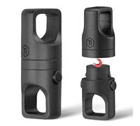 KeyUnity KA48 Titanium Magnetic Key Holder,Quick Release Keychain,Double-End Key Ring Holder,Rotatable Key Linker 2Pcs,Black