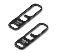KeyUnity KA58 Zipper Pull Tab Replacement - Detachable Metal Extender,Titanium, Rust-Proof, Universal Replacement for Backpacks,Jackets,Luggage & EDC(Black,2-Pack)